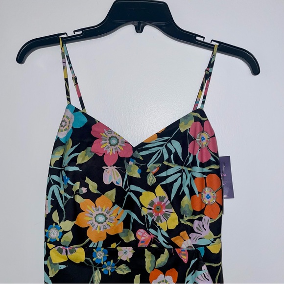 NWT J.Crew Ruffle Dress in Liberty Pavilion Black Floral Dress 00 - Picture 4 of 10